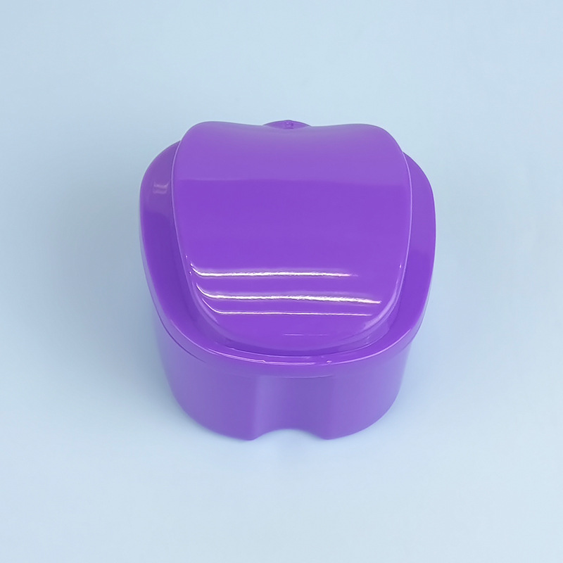 Caja de dientes dentados, caja de almacenamiento de dientes, caja de retención de aparatos dentados, caja de almacenamiento en forma de manzana, logotipo impreso image 11