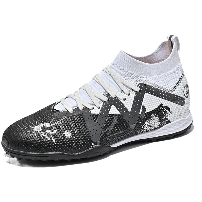 Venta al por mayor zapatos de fútbol para niños y niñas de alta superior roto uñas jóvenes deportes TF entrenamiento zapatos de fútbol