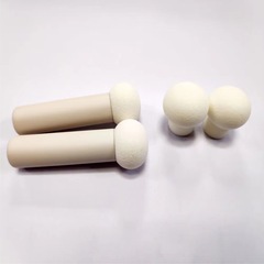 Cross-border exclusive wholesale small round concealer brush head, cosmetic puff brush head, SBR sponge mushroom brush head