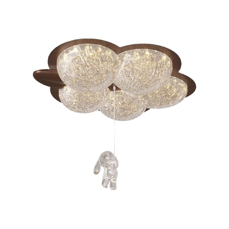 Flores estilo antiguo resina lámina de oro lámpara de techo lámpara de habitación del dormitorio principal restaurante retro francés lámpara de salón de té sentido avanzado