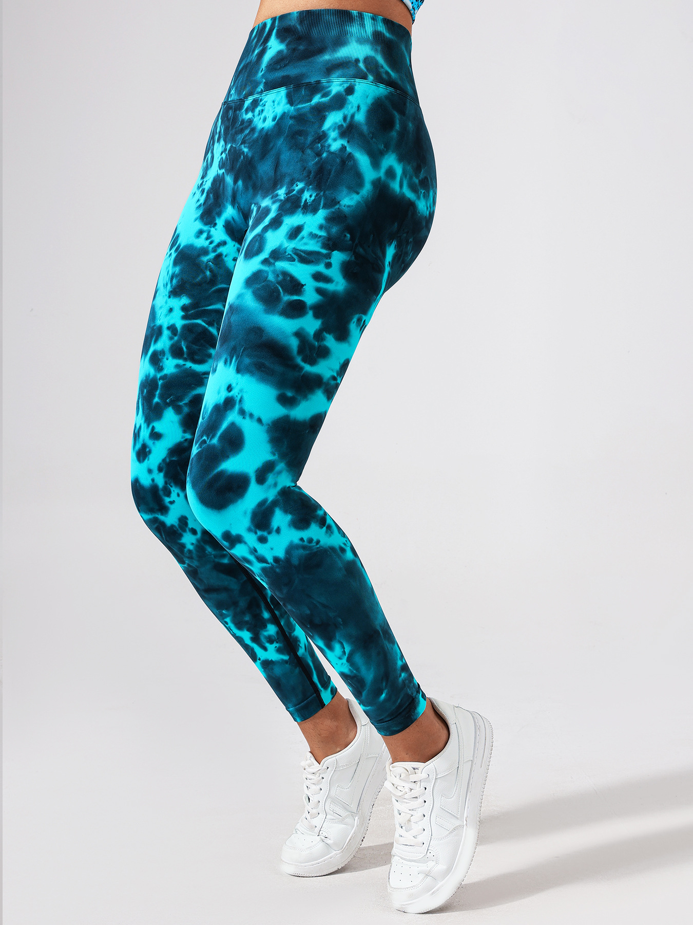 [Impresión sin costura de pantalones de miel de mujer pantalones deportivos de cadera larga 300 piezas] pantalones ventilados secos rápidos