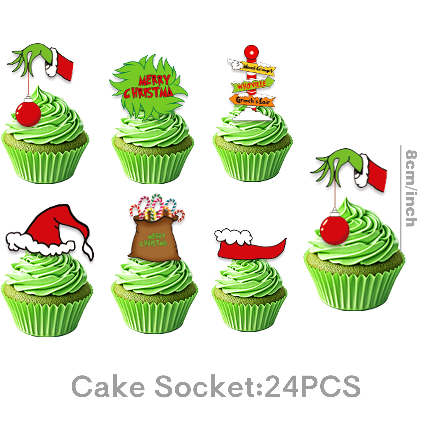 Nuevo tema transfronterizo de Navidad Grinch cubiertos de fiesta de cumpleaños bandeja de papel desechable toallas de mesa decoración banner