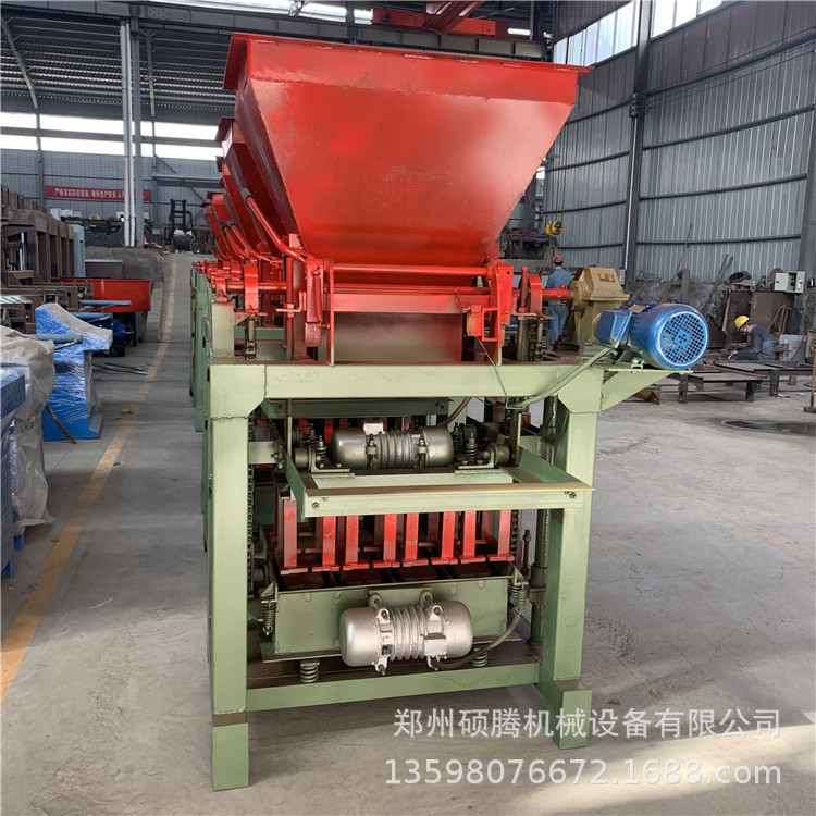 带料斗水泥空心制砖机 推拉式移动免烧砖机垫块机 水渠砖加工设备