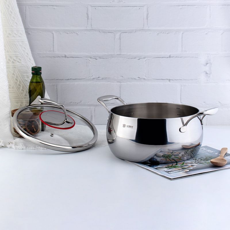 LUNKAI 18 / 10 acero inoxidable cerradura de agua estufa sin recubrimiento estufa de estufa 5L