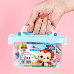 New 24-Color Cartoon Playdough in Bucket: Space-Themed Clay, Creative Kids' Ultra-Light DIY Puzzle Toy