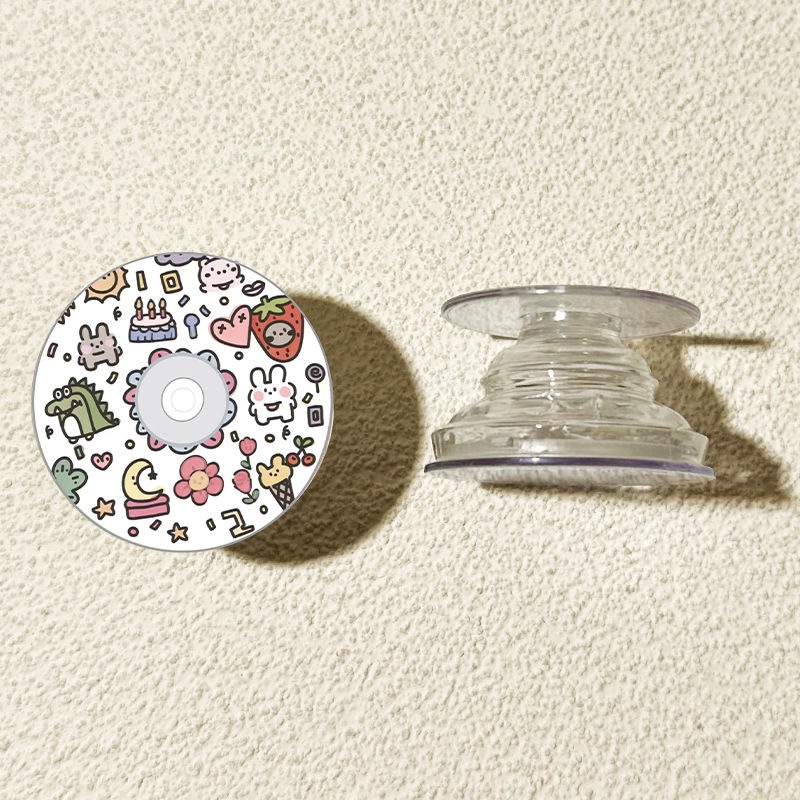 Ins disco de música redondo creativo para el soporte de airbag de teléfono móvil pegado 360 rotación retráctil perezoso perseguir el drama de escritorio