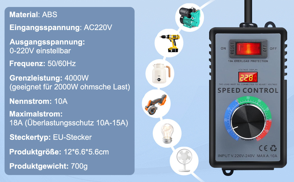 Drehzahlregler 230V