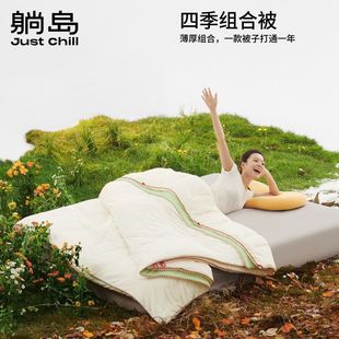 Lying Island winter warm summer cool combination air conditioning quilt antibacterial quilt spring and autumn quilt core two-in-one mother and child quilt Four Seasons Universal