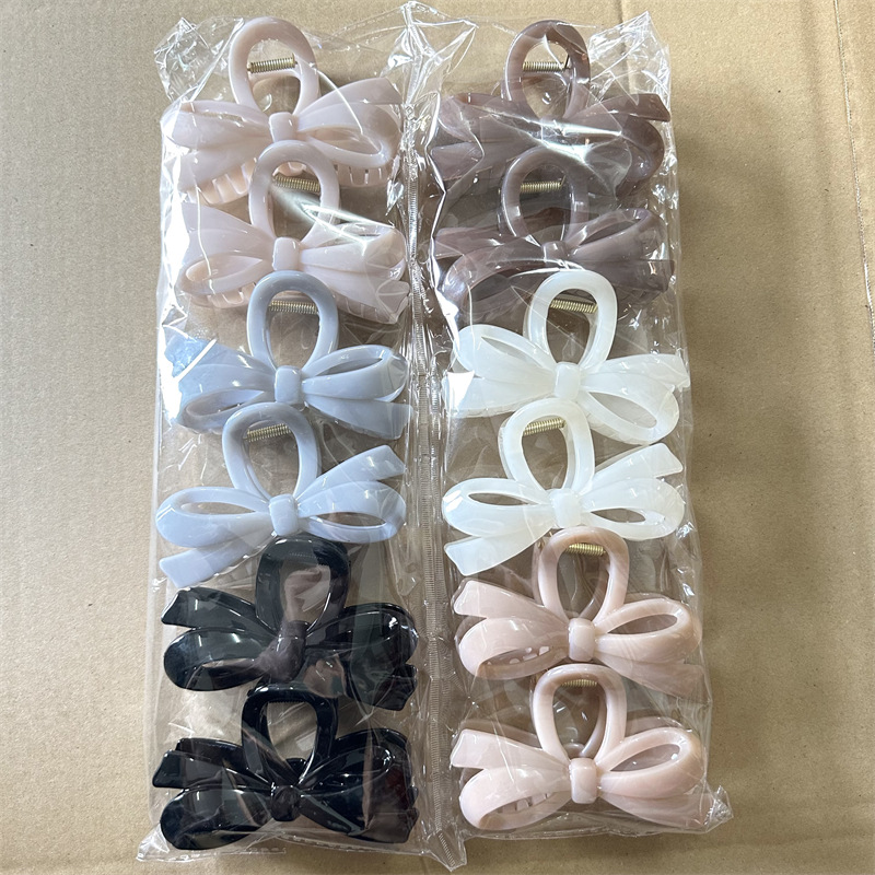 Amazon pintura de goma pinza de pelo grande tamaño pequeño y mediano horquilla de color sólido pinza de pelo dos yuanes tienda supermercado accesorios para el cabello accesorios para la cabeza Accesorios