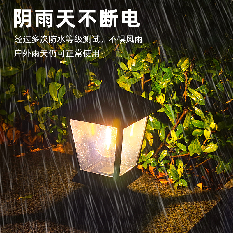 태양 정원 램프 정원 빌라 기둥 램프 울타리 야외 방수 새로운 농촌 풍경 램프 기둥 램프 야외
