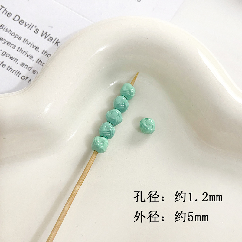 烤漆螺纹毛线珠彩色条纹diy散珠串珠手机链条包挂件饰品配件材料|undefined