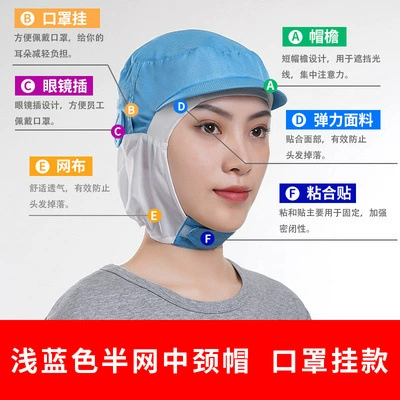 Шляпа для защиты дыхания Four Seasons Factory Workshop Hat, санитарная шапочка для кухни, мужская, для пищевой фабрики, центральная кухня