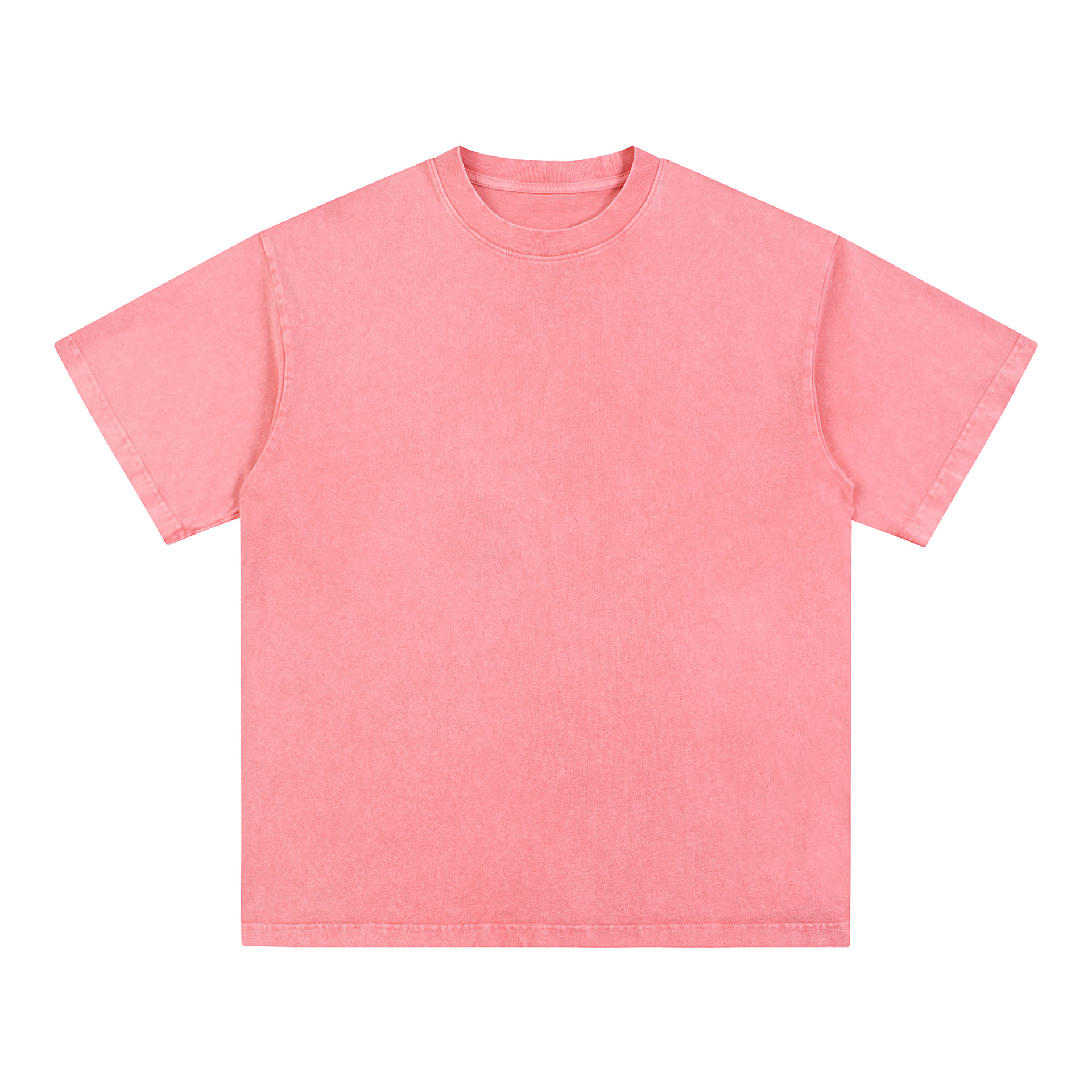 Transfronterizo europeo y americano pesado copo de nieve frito algodón retro lavado y viejo OVERSIZE camiseta de manga corta personalizada de marca de moda de bricolaje