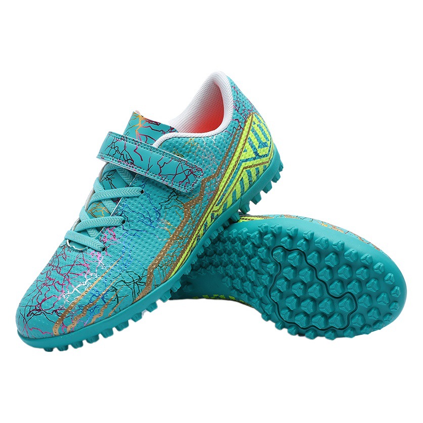 23 transfronterizo nuevo velcro roto uñas zapatos de fútbol para niños antideslizante zapatilla transpirable estudiante competencia zapatilla