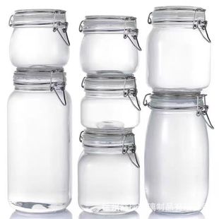 Sealed jar glass food bottle sparkling wine pickle jar container large capacity kitchen household pickle jar coarse grain jar