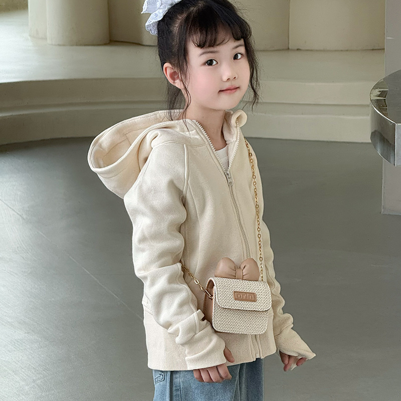 Bolso de hombro para niños y niñas de estilo coreano mini bolso de mensajero para niños con lazo lindo 2025 nuevo bolso de paja para niños