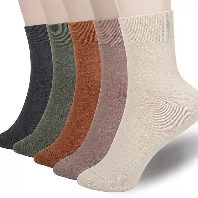 包邮精梳棉女袜五彩黑深灰Soft comed Cotton Women  Crew Socks