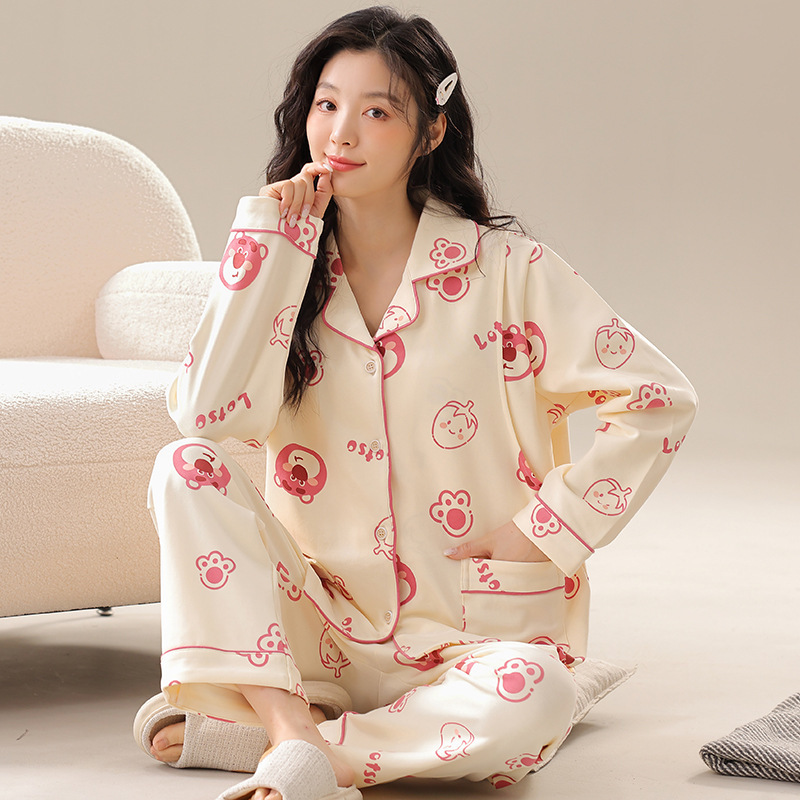 New Postpartum Clothing Maternity Suit Pregnancy and Postpartum Autumn and Winter Nursing Clothes Loose Maternity Confinement Nursing Pajamas