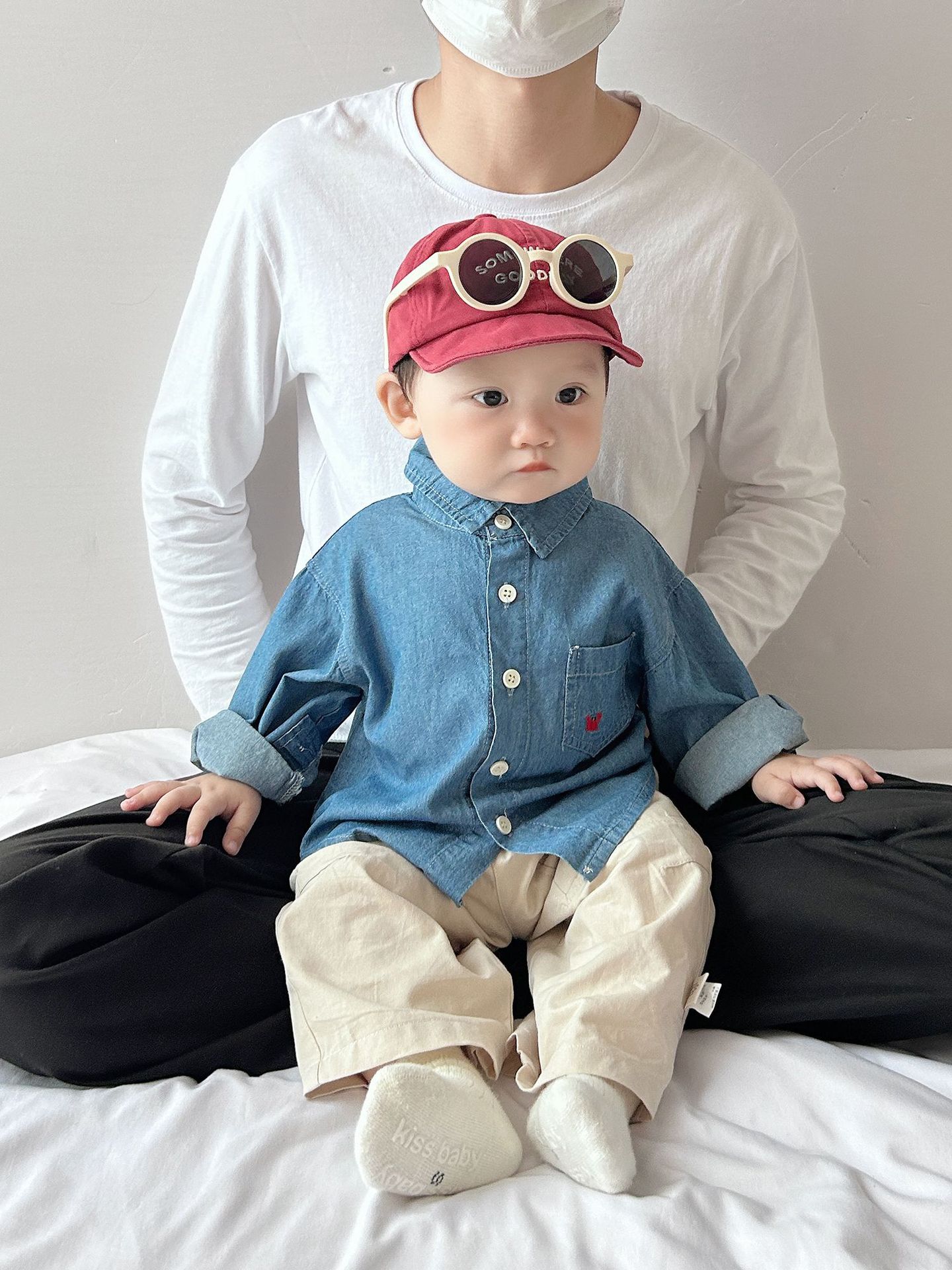 Camisa de manga larga estilo coreano para bebé, primavera y otoño 2025, nueva camisa versátil bordada para niños, top informal y elegante