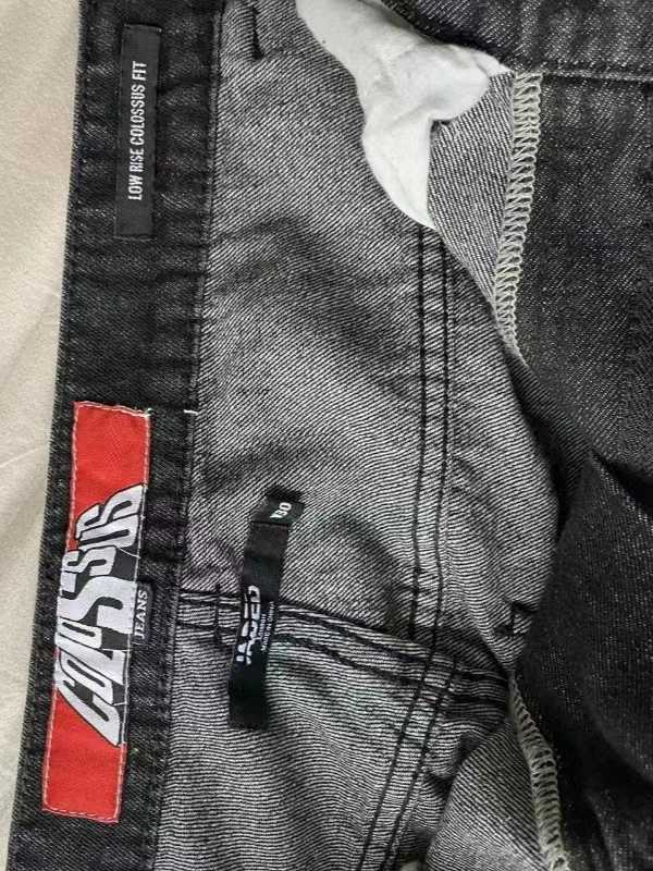 (Граница торговли), ретро джинсы в стиле хип-хоп, прямые поставки с фабрики, американский стиль, свободный крой