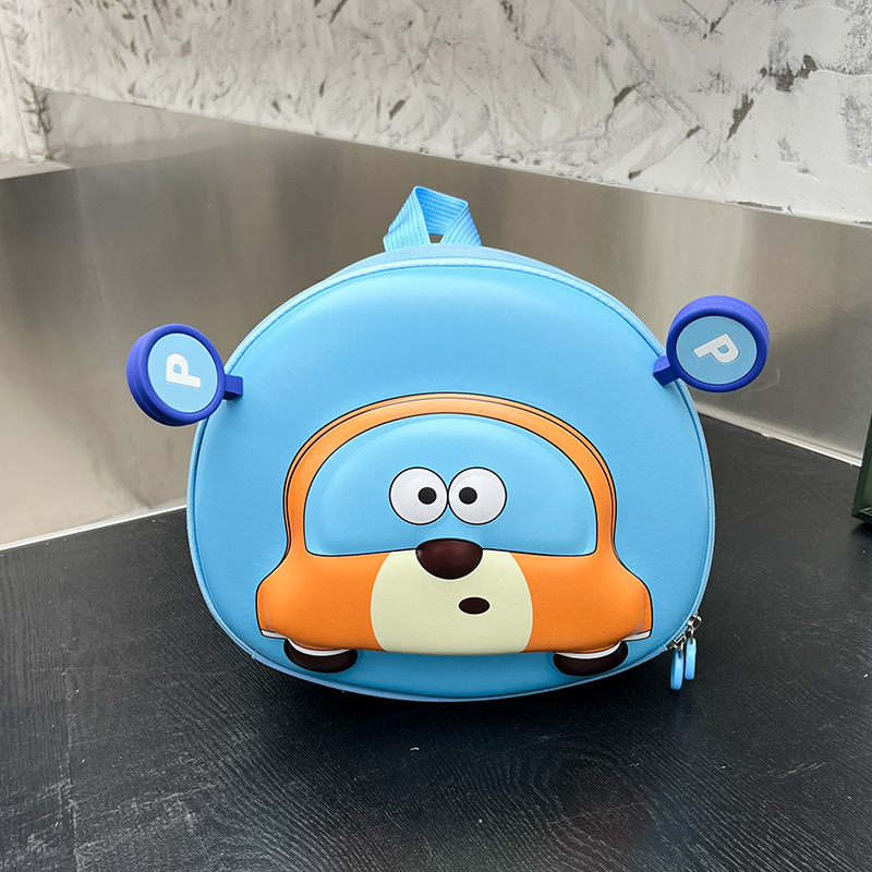 2025 nueva mochila de jardín de infantes lindo coche bebé mochila ligera para niños niñas mochila de cáscara de huevo