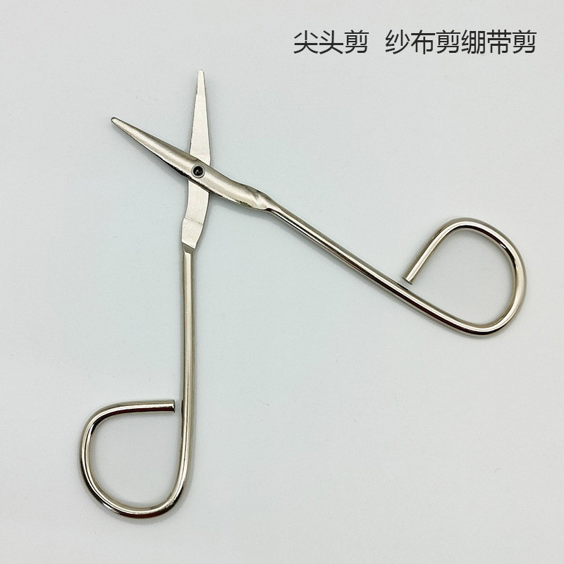Wholesale disposable pointed gauze scissors, bandage scissors, iron wire scissors, carbon steel wire cutters