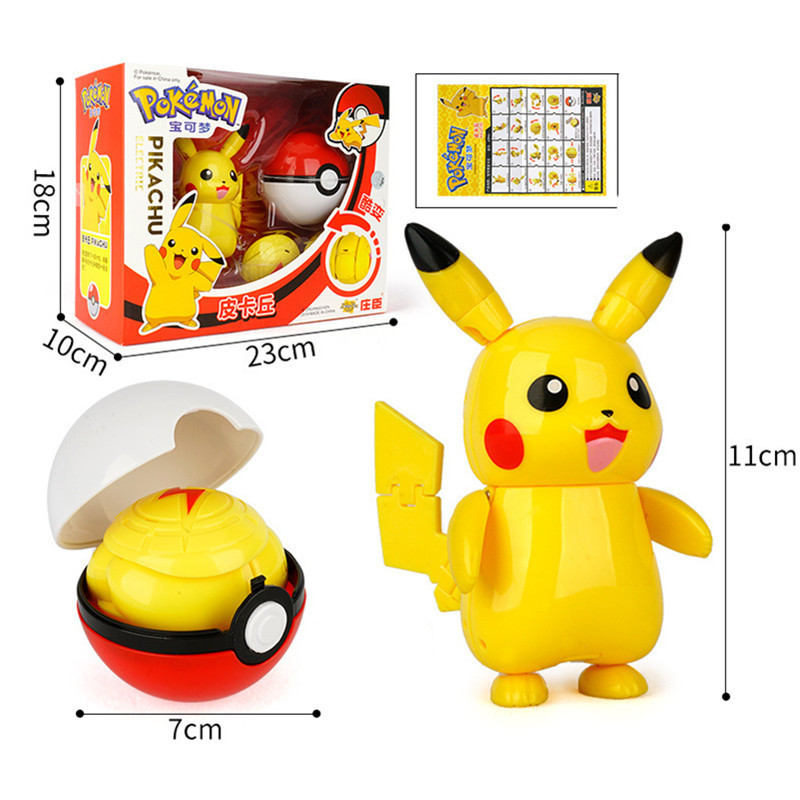 Set de Juguetes Pokémon, Figura de Acción de Pikachu, Pokémon