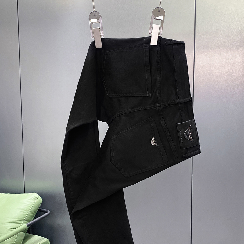Thin White Jeans Men's High-end Jeans Men's Slim-fit Straight Pants Spring and Summer Casual All-match Pants Men's