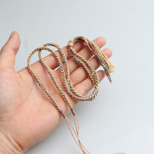 DIY藏式手搓棉线编织项链绳子吊坠绳横穿天珠蜜蜡翡翠挂脖挂坠绳