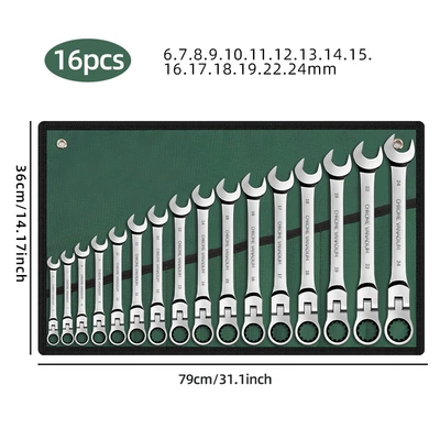 Mühərrik tənzimləmə alətləri: complete tool set - 16pcs-green-cloth-bags