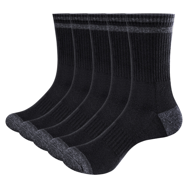 Yuedge Cross-Border Popular Men's Mid-Calf Socks, Combed Cotton Breathable Sweat-Absorbent Casual Sports Running Socks