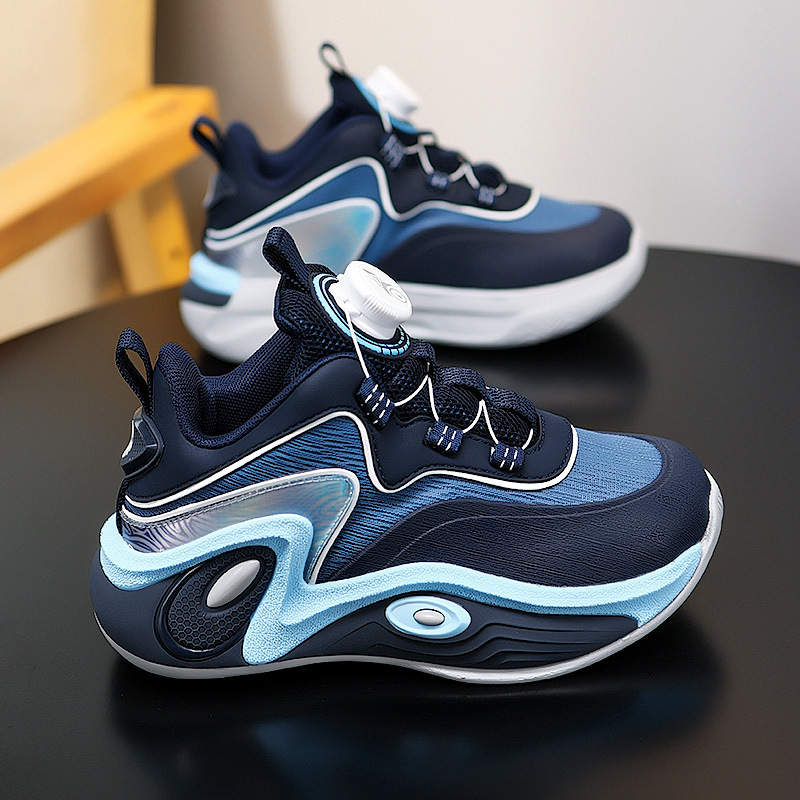 Zapatos de baloncesto para niños otoño y invierno nuevos zapatos de entrenamiento antideslizante y amortiguador para niños de edad media y primaria