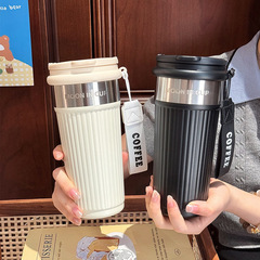 简约新款咖啡杯真空双饮成人保温杯情侣便携办公不锈钢随手水杯