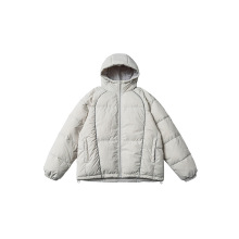 FORN3 2024冬季新款日系潮流反光条90白鸭绒羽绒服复古拼接外套男