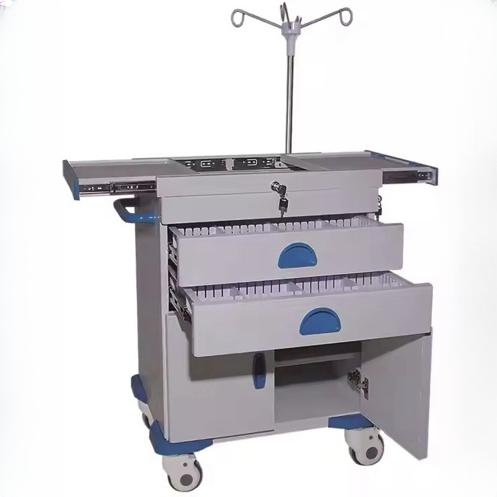 厂家直销医养美推车多功能推静音车冷钢喷塑ABS急救车