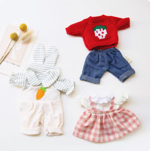 仅衣服苏克雷兔公仔玩偶娃娃替换装衣服毛绒小兔子穿衣过家家裙子