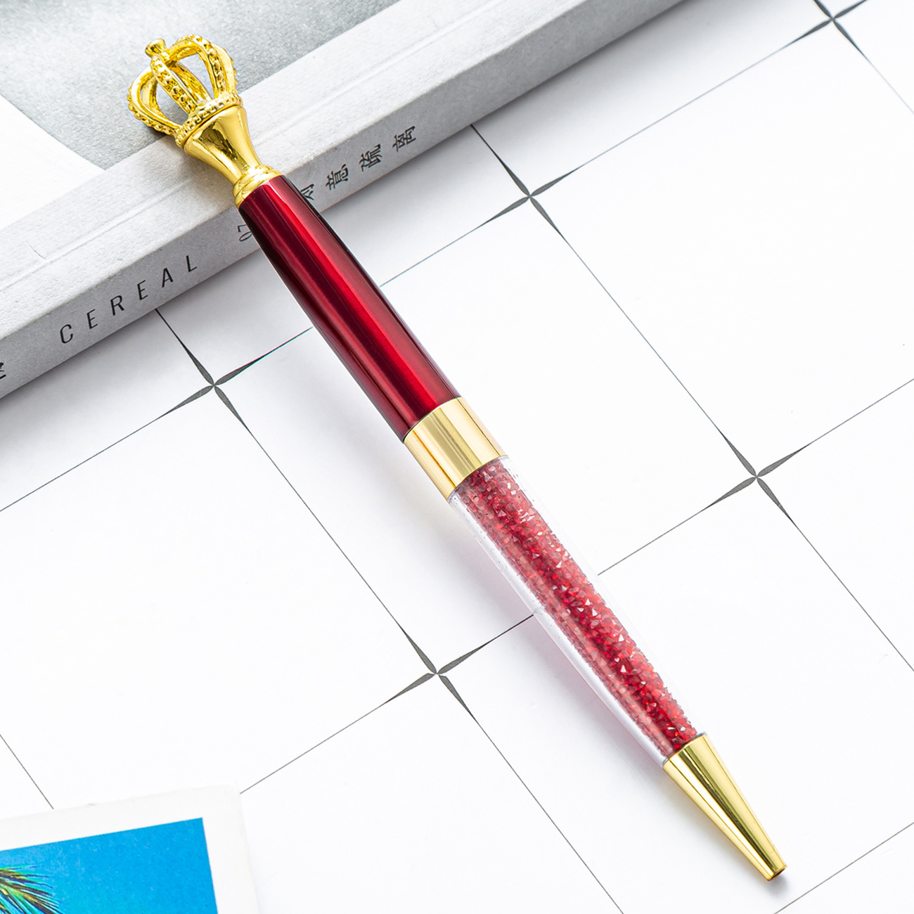 Pluma DE LA CORONA transfronteriza nueva impresión de la fábrica estudiante creativo regalo de moda pluma en stock bolígrafo corona de metal