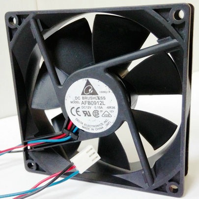 台达 9025 AFB0912L DC12V 0.15A 三线 90*90*25MM 滚珠9CM风扇