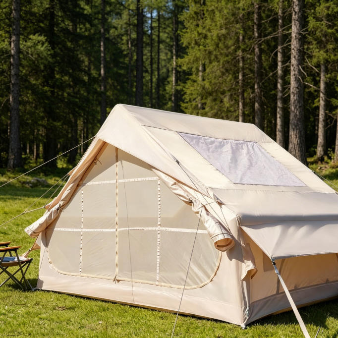 Inflatable tent for outdoor overnight stays, 6.3 square meters, Oxford fabric tent, quick setup, rainproof and sunproof for camping, mountaineering, and hiking