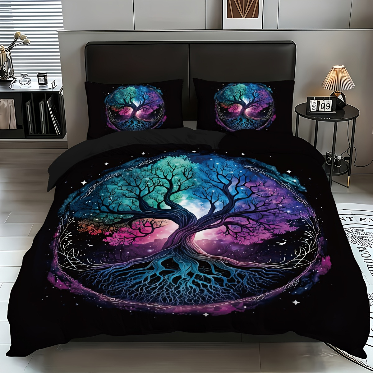 TEMU / JIT Fantasía Celtic Nudo Life Tree Moist Print Digital Kit de colcha de tela para el hogar