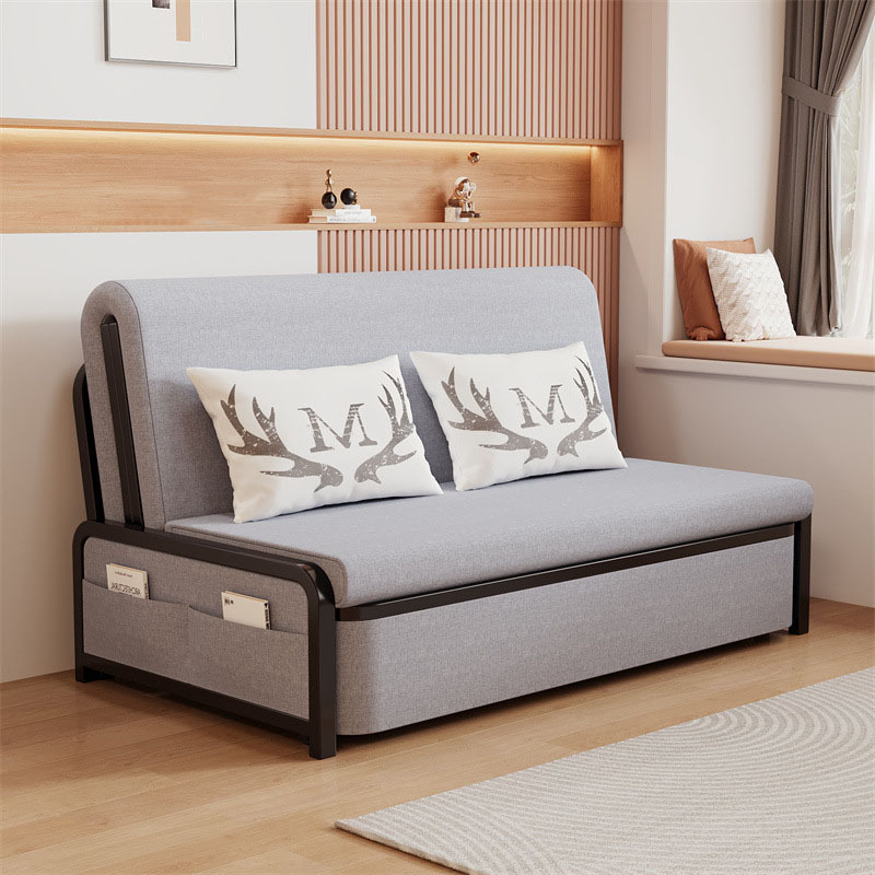 Wholesale living room multifunctional folding sofa bed without armrests dual-purpose telescopic pull-out bed modern simple telescopic sofa