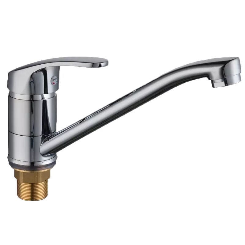 Lavabo de cocina Grifo de agua fría y caliente de boca larga Grifo de fregadero de olla de enano antiguo giratorio de un solo orificio universal image 6