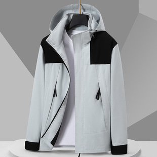Standard Cavalry Jacket Jacket Men's and Women's Spring and Autumn Windproof Waterproof Breathable Outdoor Travel Hooded Trendy Mountaineering Suit