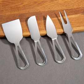 厂家批发不锈钢亮光芝士刀 奶酪刀奶油切刀 厨房烘焙工具芝士套装