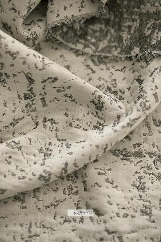  棉麻自由线迹提花布－70%棉30%亚麻 斑驳墙皮肌理设计师面料