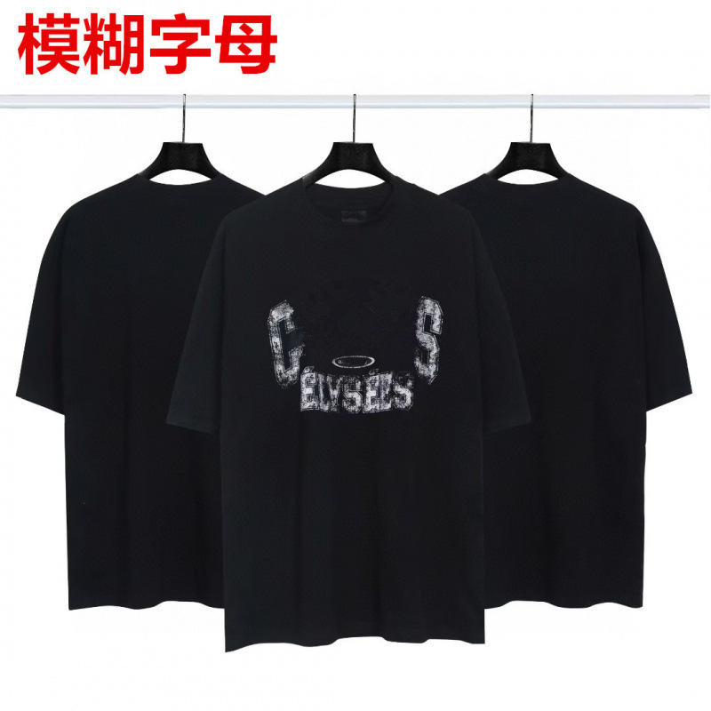 高品質クロスボーダーアメリカンスタイル25ss夏新作No.10ユニフォームレタールーズ半袖Tシャツ卸売|undefined