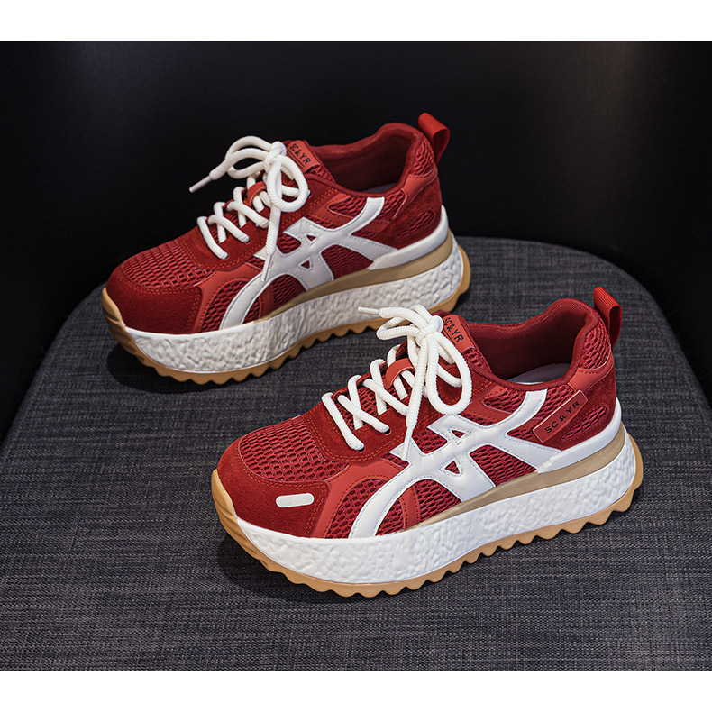 Giày sneaker nữ đế dày chunky phong cách thể thao thời trang mới thu 2026 — M2878 đen, M 2878m màu, M2878 màu đỏ, M2878 màu xanh lá cây chi tiết 26