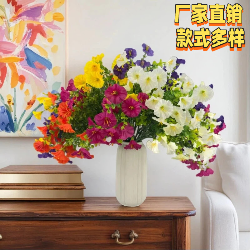 Transfronterizo yugaly petunia flores falsas flores flores flores flores falsas flores flores de boda flores falsas flores al por mayor