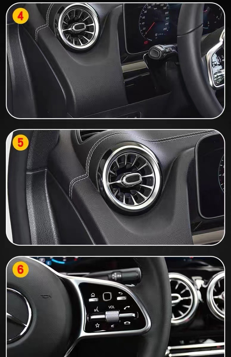 Suitable for 20-24 Mercedes-Benz GLA models: center console, gear shift, and interior trim film; GLA car stickers; screen and paint surface transparent TPU protective film