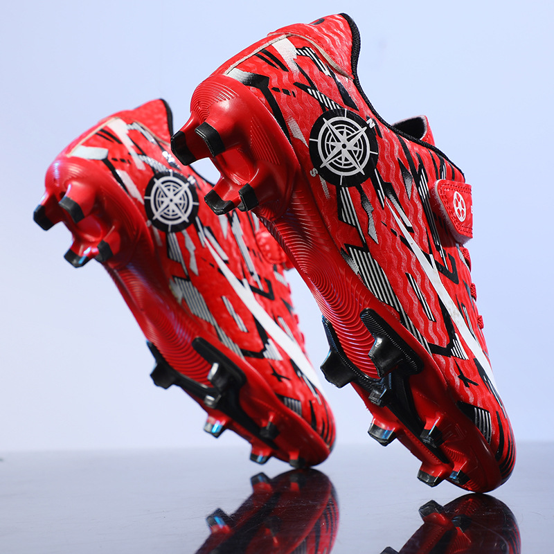 ShoeGlobe In Stock Cross-Border Soccer For Men With Velcro TF Cleats Long Student Youth Training Shoes Competition Spikes_voghion.com